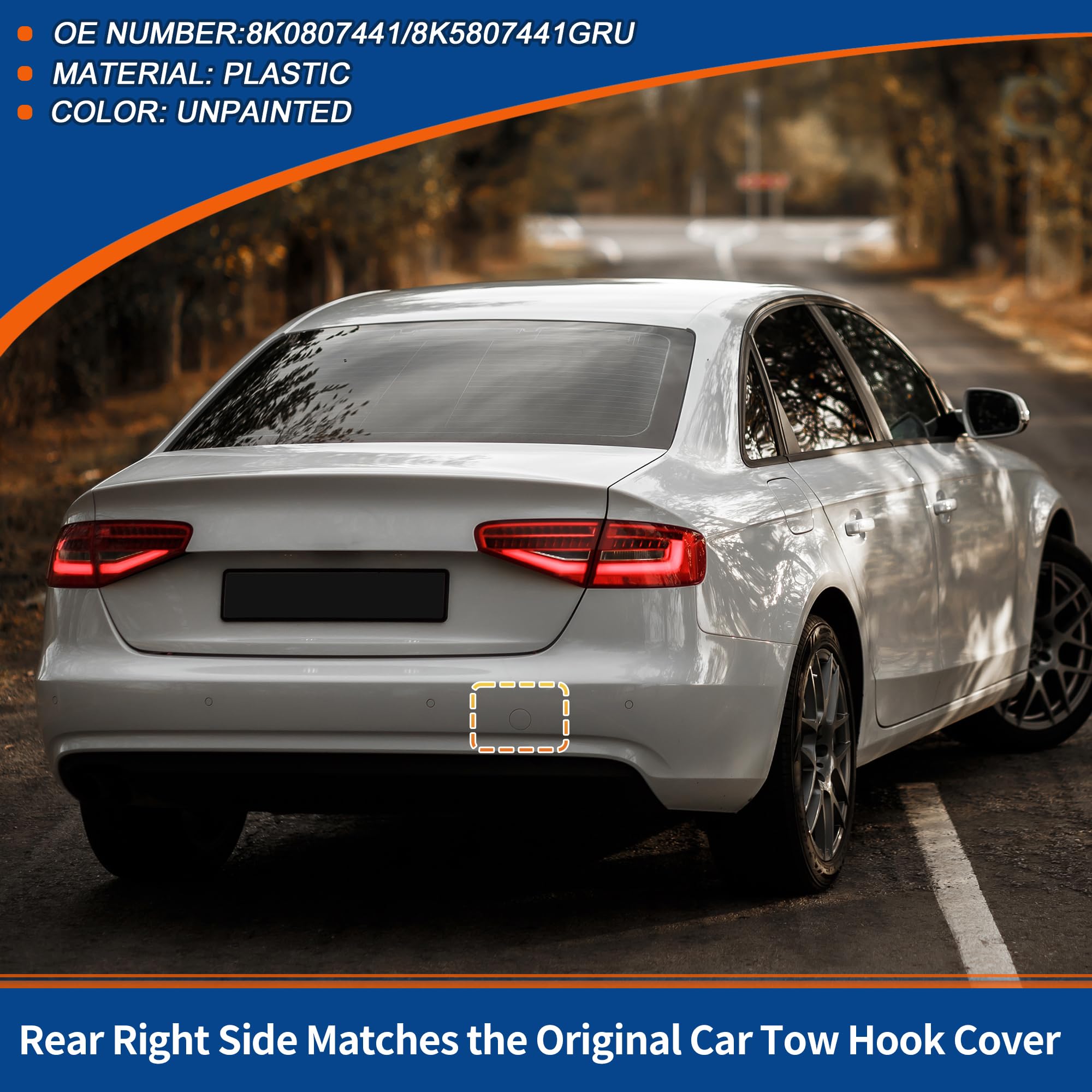 Amazon.com: ACROPIX Rear Right Passenger Side Car Bumper Tow